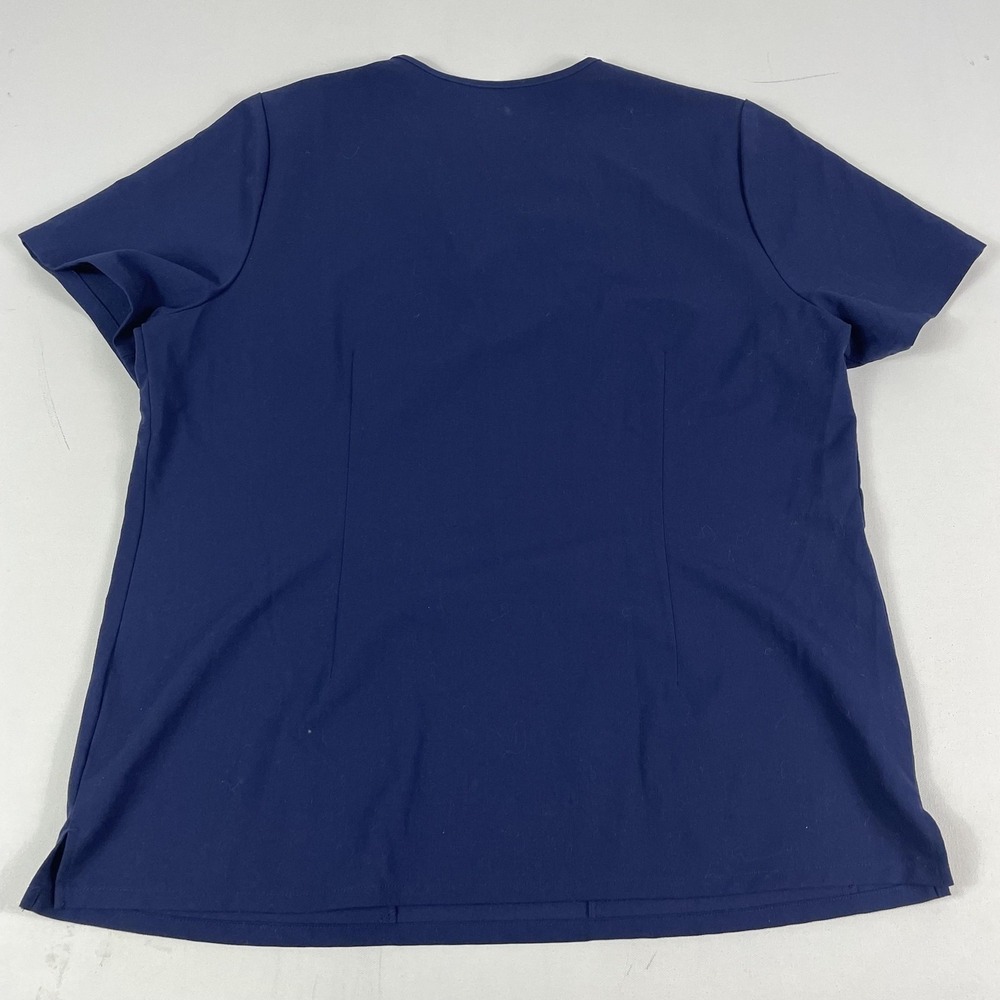FIGS Shirt Womens XXL Blue V-Neck Short Sleeve Technical Scrub Top Medical - Picture 10 of 11